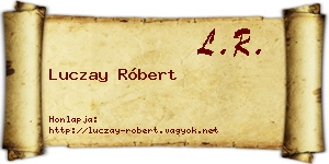 Luczay Róbert névjegykártya
