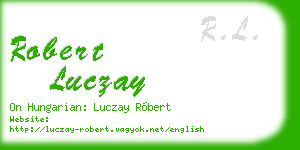 robert luczay business card